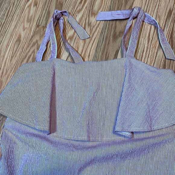 Pinstripe Maternity Top, summer, Xsmall - Picture 2 of 6